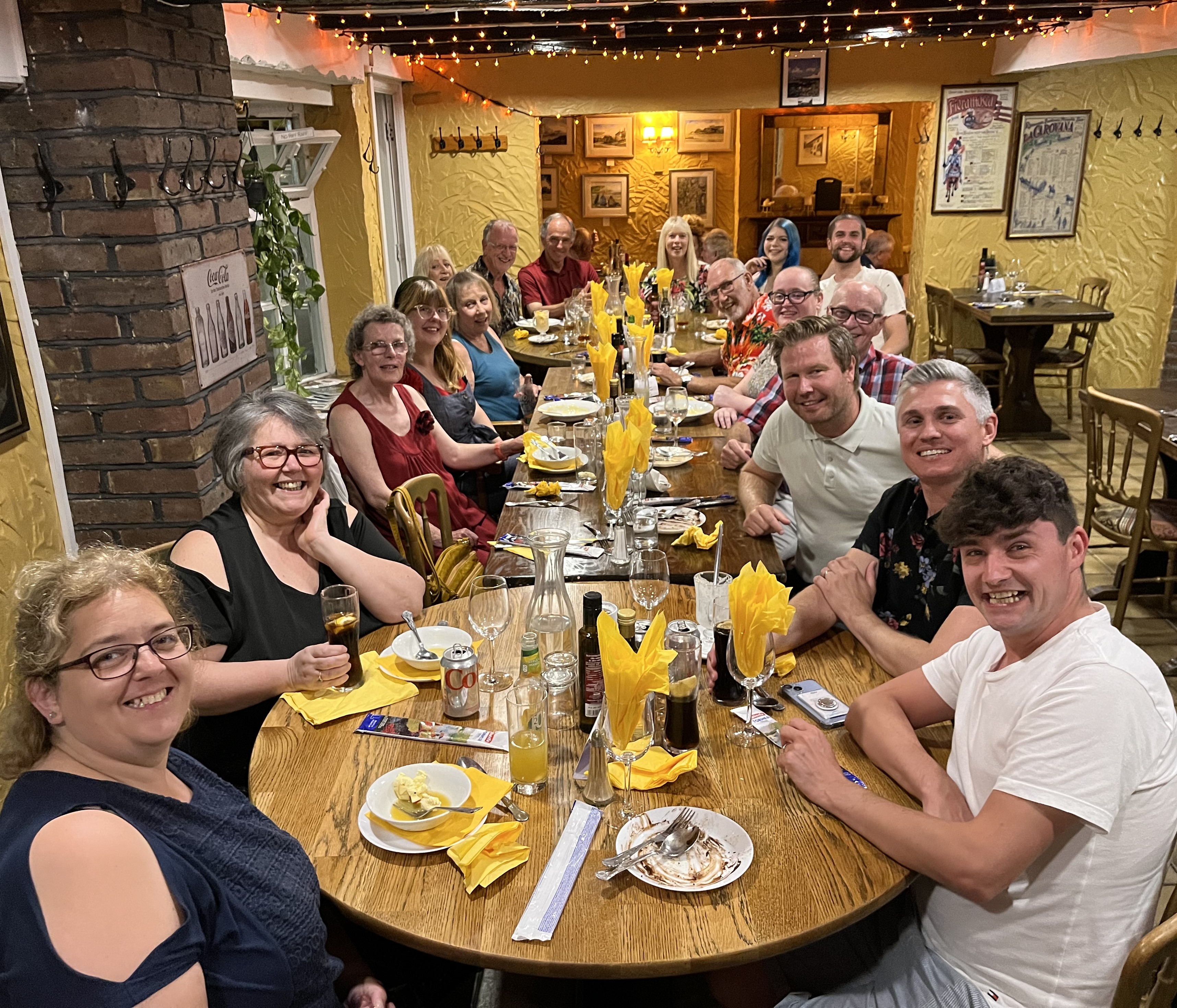 Meal together at a restaurant